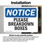 Signmission Please Breakdown Boxes, 7 in W x Rectangle, Vinyl Decal OS-2PACK-NS-D-57-L-17341 - alternate 2